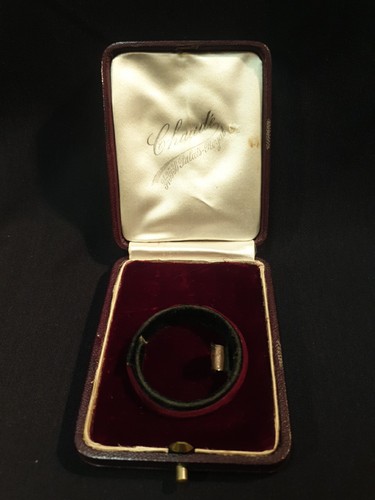Ancien écrin bijou cuir - écrin, à